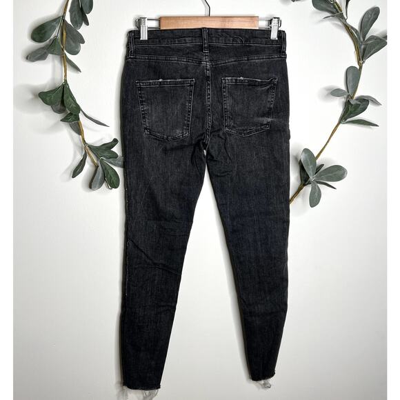 Zara Gray Skinny Jeans with Beaded Side Seams - Picture 6 of 6